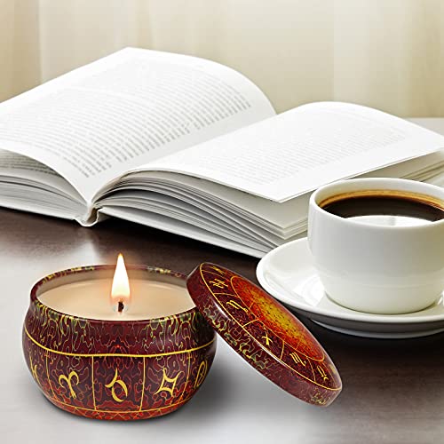 Scented Candles Gifts Set, 12 Constellations Jar Candles Set for Valentines Day Gifts, Candles for Home Scented with Portable Travel Tin, Candles Gifts for Women, Mother\'s Day, Birthday