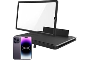 Cell Phone Screen Magnifier | 8 Inches HD Foldable Enlarger,Adjustable Angle Screen Amplifier | for Smartphone Cell Phone Rea