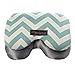 Perfection Collection Migraine Relief Eye Pillow Masks, Flaxseed Filled for Hot and Cold Pain Relief Therapy (Adult, Blue Chevron)