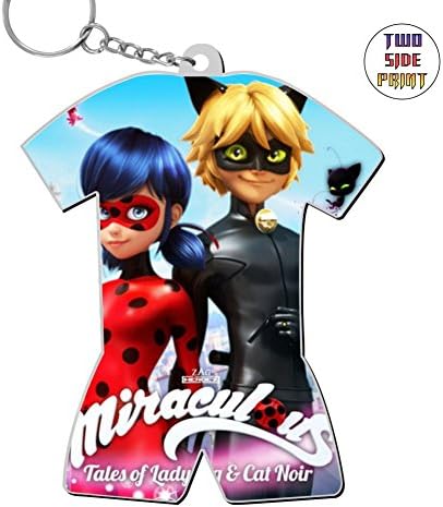 Creative Unique Miraculous Tales of Ladybug Cat Noir Key Ring Key Chain