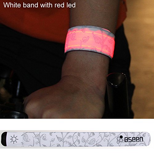 Higo LED Armband, 2ed Generation Heat Sealed Glow in The Dark LED Slap Bracelet, Light Up Sports Event Wristband for Running, Cycling, Hiking, Jogging