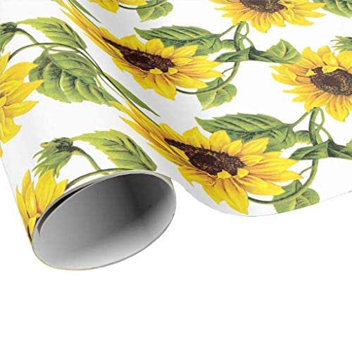Sunflower Sunshine Gift Wrap Sheets Yellow Flower Summer