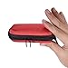 MP3 Player Case KINGTOP Durable Hard Shell Travel Carrying Case for MP3 MP4 Players,iPod Nano,iPod Shuffle,USB Cable,Earphones,Memory Cards,U Disk,Keys (Red)