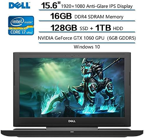 2018 Flagship Dell Inspiron 15 Gaming Notebook, 15.6" FHD Anti-Glare IPS Display, Intel Core I7-7700 (up to 3.8GHz), 1TB HDD+128GB SSD, 16GB DDR4 SDRAM, NVIDIA GeForce GTX 1060 GPU, Windows 10