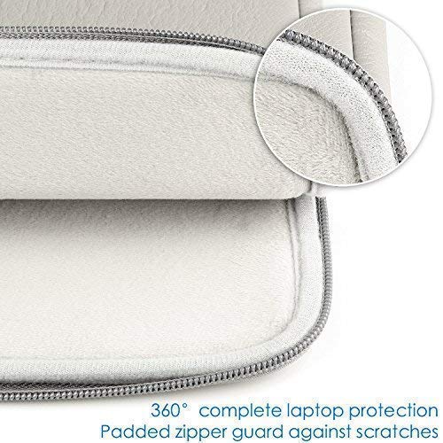 CCPK 13 inch Laptop Sleeve 13" Case Cover PU Leather Bag Compatible for Apple MacBook Air 13.3-inch Sleeves Compatible with Pro Retina Surface Dell Samsung Sony HP Notebook 12.9 inch iPad, Gray