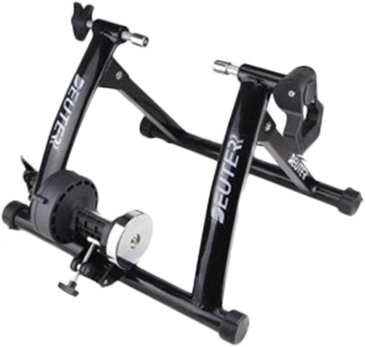 heirao4072 Bike Trainer Stand,Portable Stainless Steel Indoor Bike Stationary Riding Stand,Noise Reduction, Progressive Resistance Stationary Exercise For Road & Mountain Bikes