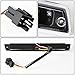 Auto Dynasty Dual Row 16 LED Rear Tail Center High Mount Stop Lamp Third Brake Cargo Light Compatible with Dodge Ram 1500 2500 3500 94-01, Black Housing, Clear Lens