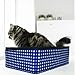 Pet Fit For Life - Vibrant Collapsible Travel Cat Litter Box - Portable, Foldable, Compact Design with Bonus Water Bowl - Ideal for Car & Camping - Reusable, Cats Safe - Blue, (16