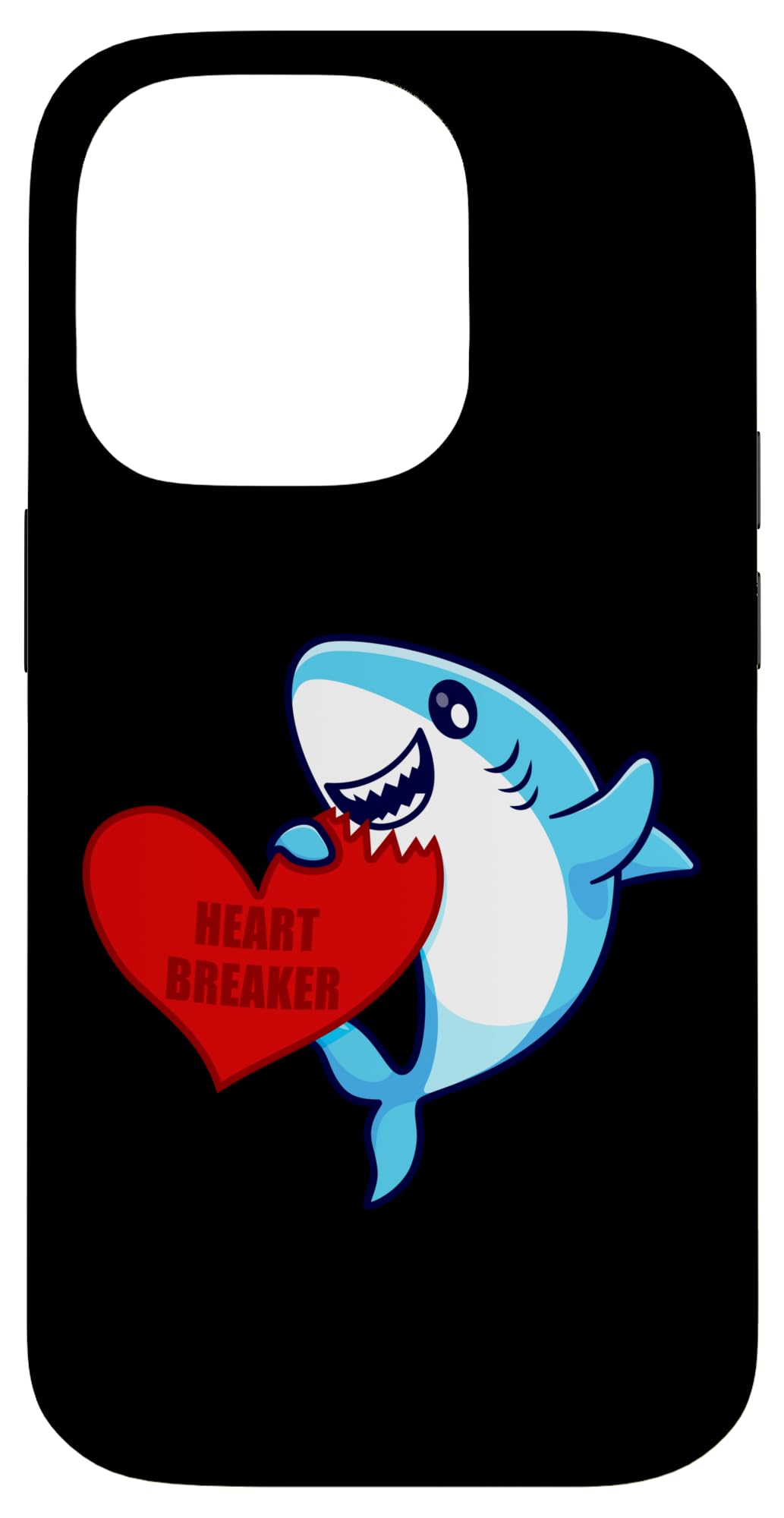 iPhone 14 Pro Heartbreaker Valentine's Day Funny Shark Eating A Red Heart Case