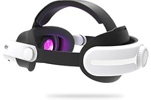 MLemonVR Comfortable Head Strap VR Accessories, for Oculus/Meta Quest 3S and Quest 3, Non-battery, Dual Knob Adjustable Elite Strap, Lightweight & Breathable, Reduces Fatigue, Support & Balance(White)