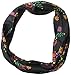 Natural Life Women's Half Boho Bandeau Floral Pattern, Black/Turquoise