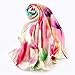 STORY OF SHANGHAI Women's 100% Silk Scarf Luxury Satin Graphic Painted Shawl Wraps