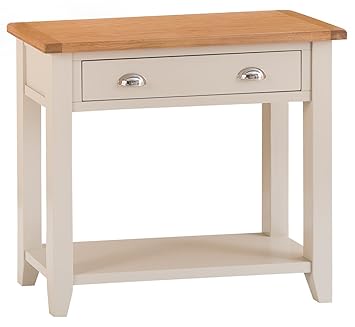 The Furniture Outlet Chester Grey Painted Oak Hall Table Amazon
