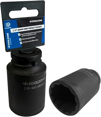 Maman 36mm Bi-Hex Deep Impact Socket 1/2in Drive Hub Nut Flywheel 12 Point