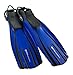 Mares Unisex Adults Avanti Quattro + Diving Fins - Durable Efficient Versatile Open-Heel Scuba Fins with Four-Channel Design & Bungee Strap, Blue, Regular