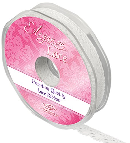 Eleganza Lace Blenheim 13mm x 10m White No.01
