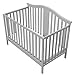 Graco Solano 4-in-1 Convertible Crib With Mattress, Pebble Gray, Easily Converts to Toddler Bed Day Bed or Full Bed, Three Position Adjustable Height Mattress (Mattress Included)