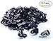 Shapenty Black Nylon Screw Mounting R Type Cable Clamp Fastener Plastic Wires Cord Clip Fixer Holder Organizer for 3/8 Inch /9.5mm Diameter Wire Rope Tube Management, 60Pieces/Box