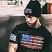 American Flag Patriotic Men’s T-Shirt Lightweight Classic Fit Short Sleeve Shirt