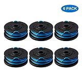 Thten Trimmer Spool Replacement for Greenworks 2900719 20ft 0.065 inch with Greenworks 2101602 and 2101602A Dual line String Trimmers 6 Pack
