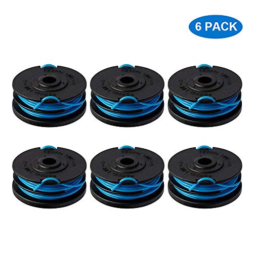 Thten Trimmer Spool Replacement for Greenworks 2900719 20ft 0.065 inch with Greenworks 2101602 and 2101602A Dual line String Trimmers 6 Pack