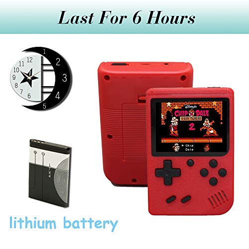 Handheld Game Console,3.0 Inch Portable Retro FC Game Console, 400 Classic Games Video Game Console Support TV,1 USB Charge Handy Game Player For Kids Adults Entertainment ,Kids Birthday Presents,RED