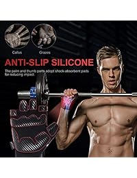 VBIGER Guantes de entrenamiento para hombres y mujeres, guantes de ejercicio con apoyo de muñeca para fitness Pull Ups Cross Training levantamiento de peso ciclismo guantes de gimnasio
