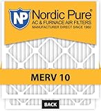 Nordic Pure 12x20x1 MERV 10 Pleated AC Furnace Air Filter, Box of 6