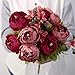 Luyue Peonies Artificial Flowers Vintage Faux Peony Arrangements Fake Flower for Vase Silk Floral Bouquet for Table Centerpiece Wedding Decoration Indoor Home Decor