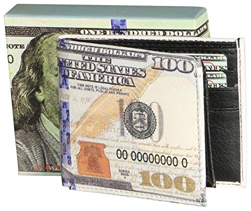 9-Crowns-100-Hundred-Dollar-Vegan-Leather-Bifold-Wallet-WID-Slot