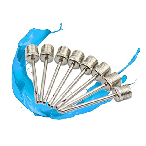 image for LIOOBO 10Pcs Ball Needles Metallic air Inflation Needles for Sport Foo