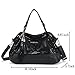 Color Scissor Women's Glitter Casual Style Tassel Shoulder Handbags Top-Handle Bags Girl Purse Black-1