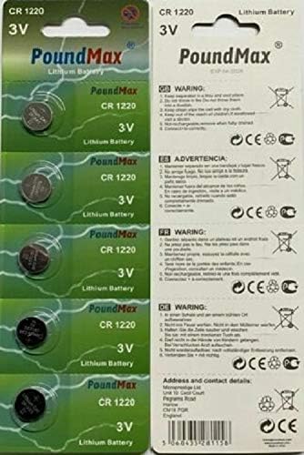 PoundMax 1220 CR1220 5 lithium batteries 3V