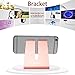 Ifecco Portable Aluminum Solid Stand Hands Free Mobile Smart Cell Phone Holder Tablet Display Stands for Smartphone (Rose Gold)