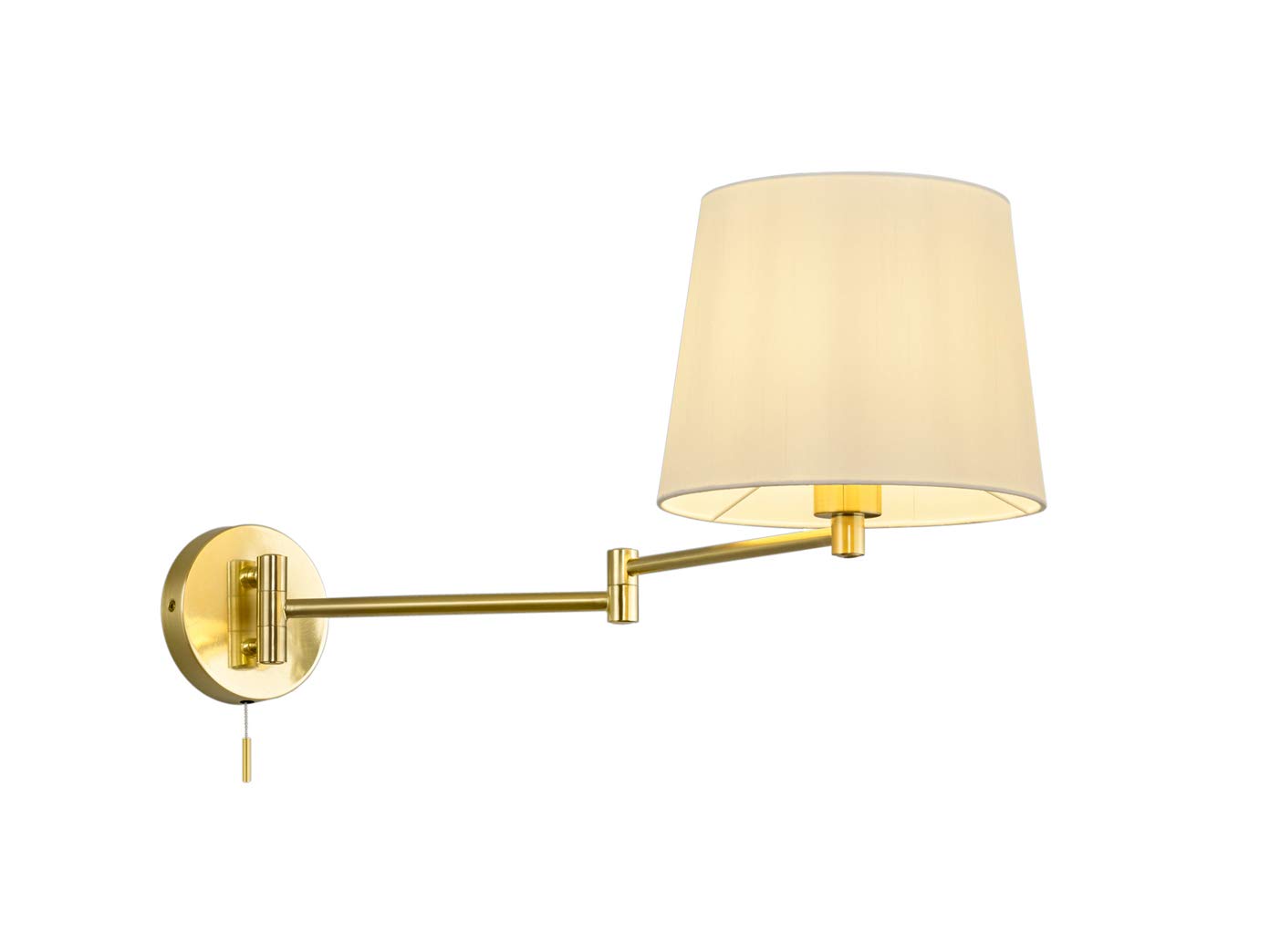 Trio Leuchten Lyon Wall Light Metal Brass Matt White