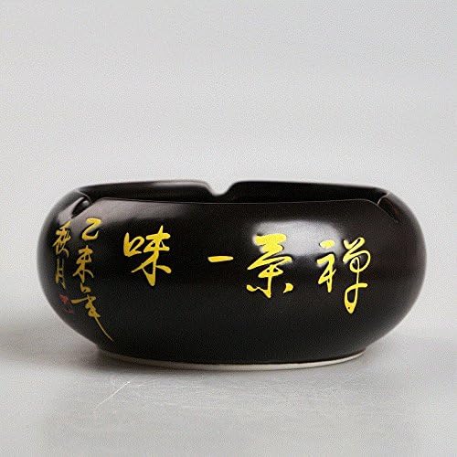 Men'S Creative Ashtray Large Ashtray With Lid Personalized Antique Wood-Grain Office Ashtray