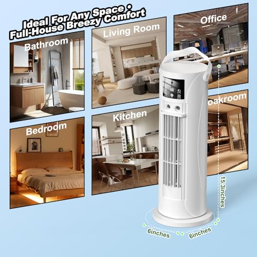 Portable Air Conditioner - 3 Speeds & Storm Mode & Mist Spray, Tower Cooling Fan with Timer, Evaporative Air Cooler 120° Oscillation for Home, Office, Bedroom - Portable AC Standing Fan