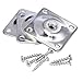 Leg Mounting Plates, Furniture Leg Attachment Plates T-Plate with Hanger Bolts Screws Adapters for Furniture Sofas Couches Seats, 28 Pieces