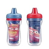 The First Years 2 Pack 9 Ounce Insulated Sippy Cup, Cars/Pattern May Vary (Color and design may vary)