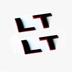 Yoaoo 2Pack OEM Black Lt Letter Nameplate Emblems