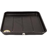 DiversiTech (6-2626L) A/C Secondary Plastic Condensate Drain Pan, Air Conditioner Drip Pan with Rolled Edges, 26&rdquo; x 26&rdquo;, Large, Black