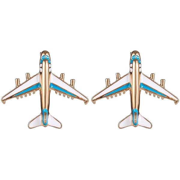 Cute Airplane Scarf Pin Brooch – Light Lavender Crystal, 1.7 Inch, Silver Tone Gift