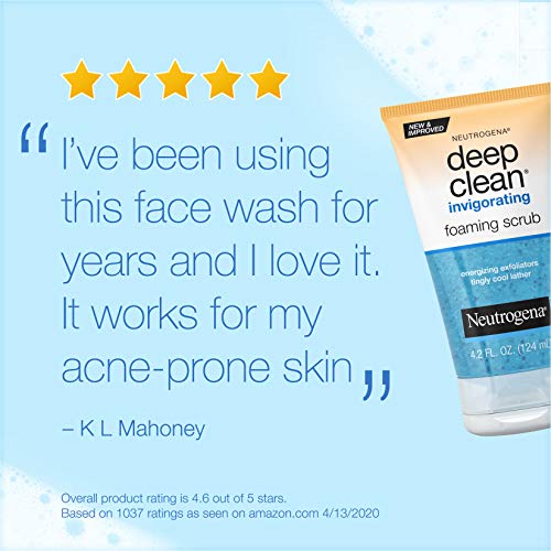 Neutrogena Deep Clean Invigorating Foaming Facial Scrub with Glycerin