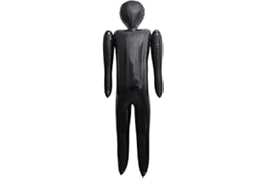 DREDQCCO Inflatable Mannequin Full Body, 59 Inch Full Size Blow Up Mannequin DIY Halloween Prop Cosplay Costume Display Inflatable Body Prop Dummy Fake Dead Body (Black)