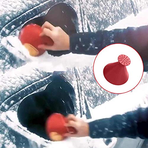 Highpot Scrape A Round Ice Scraper Auto Snow Brush,Windshield Snow Cover Ice Removal Wiper,Cone-Shaped Snow Shovel Tool (3PCS)