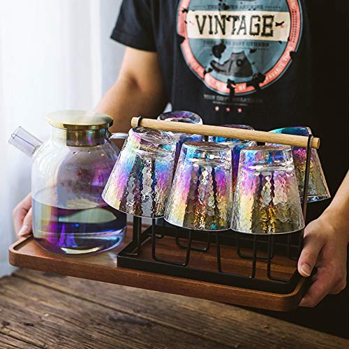 Drinking-Glasses-Set-of-2-Rainbow-Colored-Stemless-Wine-Glass-Embossed-Bar-Shot-Glassware-for-Water-Whiskey-Cocktails-Birthday-Gifts-for-WomenFriendsCoupleTeen-Girl-350ml