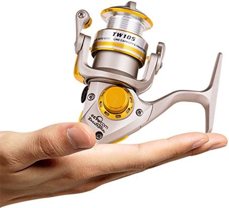 [4+1BB Mini Saltwater Spinning Reel] Professional Outdoor Sport Metal Strong Corrosion Resistance Fishing Reels Left/Right Bearing High Speed Spinning Reel Gear For Fishing Enthusiasts (C)