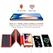 Solar Charger 20000mAh, Wireless Power Bank with 3 Solar Panels and 2.1A Dual USB Ports External Battery Pack Portable Solar Battery Charger for Outdoors for iOS Android Tablet Smartphones