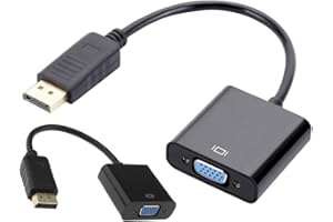 2 Pack DisplayPort to VGA Adapter, DP Converter,1080P Full HD, Male Female Adapter with Gold Connector for Desktop Expansion,