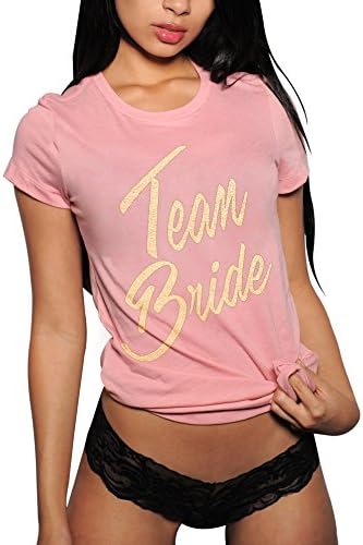 Emdem Apparel Team Bride Bridal Shower Womens T Shirt Pink Medium